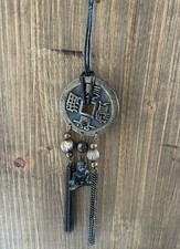 Vintage Buddhist Feng Shui Pendant Amulet Blessing & Protection 4.5cm x 14cm