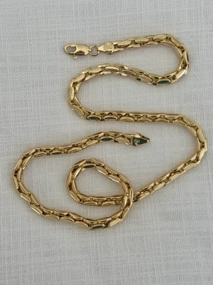 21 1/2 Zoll Halskette Gelbgold Kettenglied gemarkt Italien 750 (bitte Beschreibung lesen)