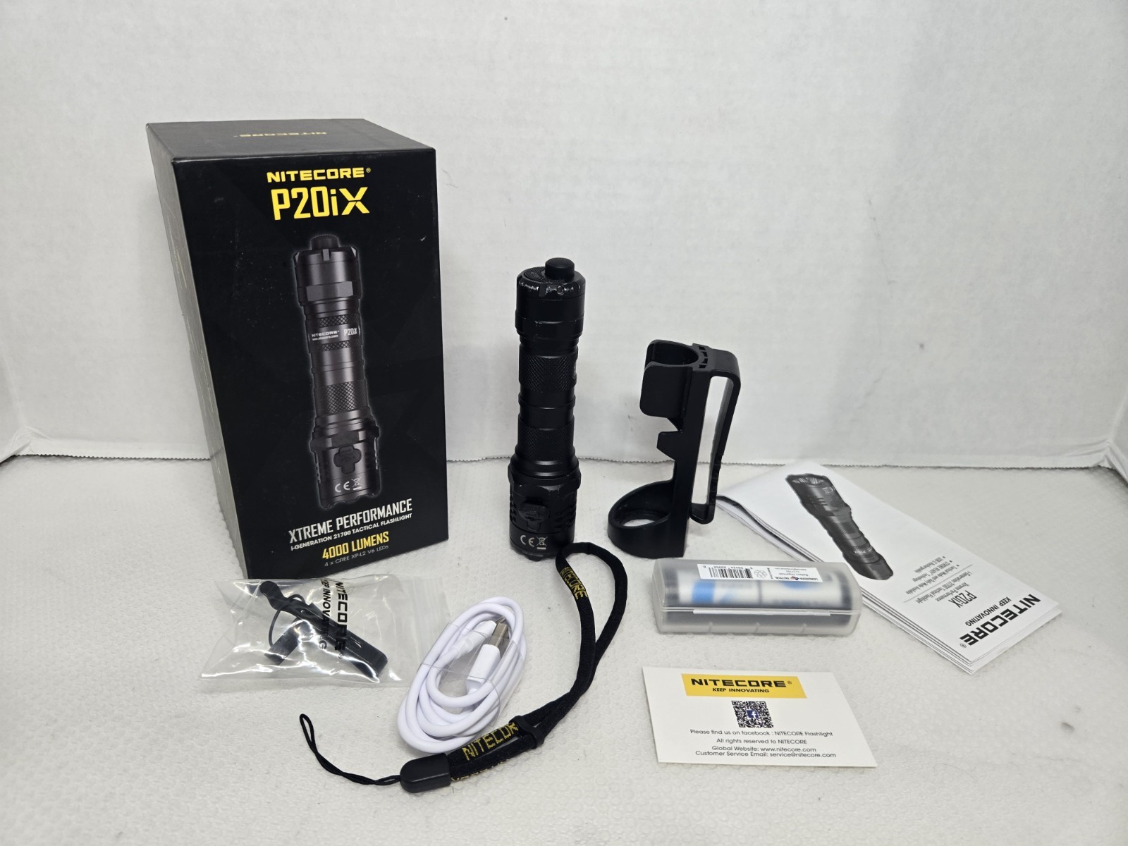 NITECORE P20iX 4000 Lumen USB-C Rechargeable Tactical Flashlight 