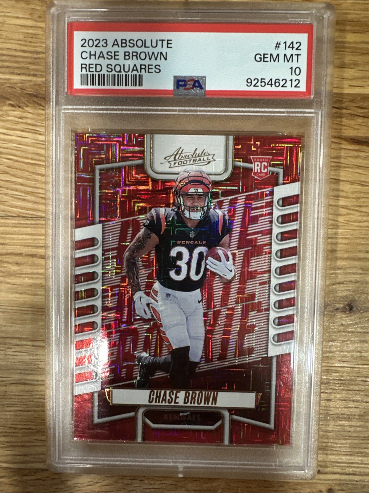2023 Panini Absolute Chase Brown Red Squares PSA 10 #142 RC /499