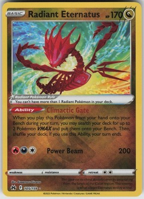 Radiant Eternatus Radiant Rare Crown Zenith 105/159 Pokemon