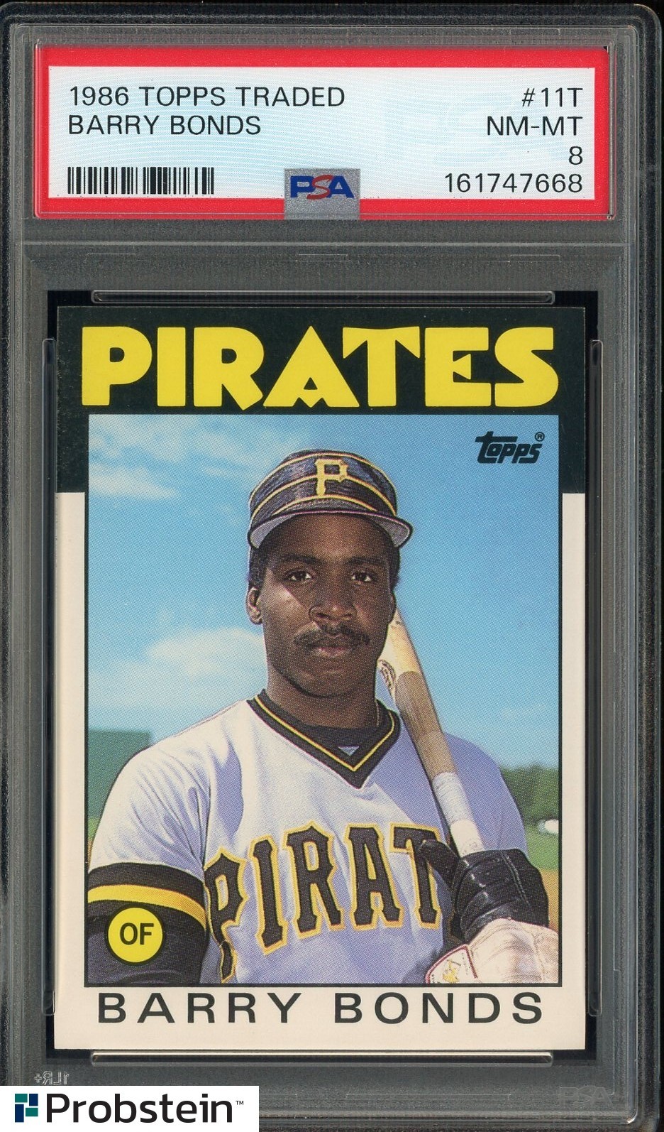 1986 Topps Traded Barry Bonds RC Rookie #11T Pirates PSA 8 Nicer