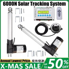 Dual Axis Solar Tracking Tracker& 6000N 8" DC Linear Actuator &LCD Controller IG