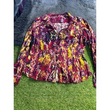 Blusa Top Colorida Top Abotonada Diseño 7th Avenue Studio L