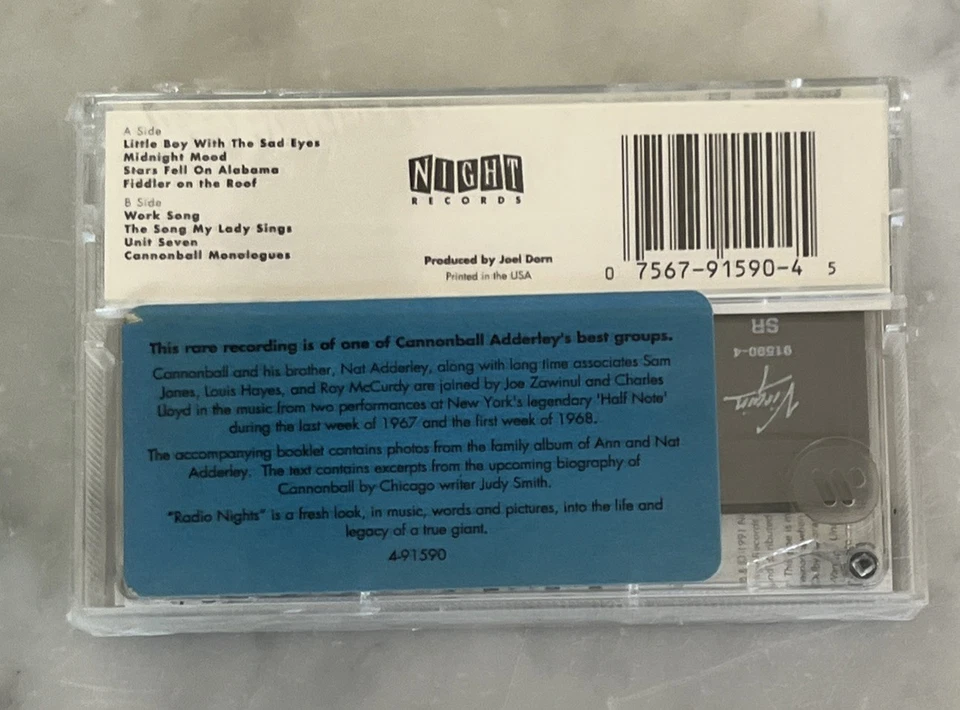 Cannonball Adderley Radio Knights Virgin Records 1991 Cassette Tape Sealed New - Image 3 of 4