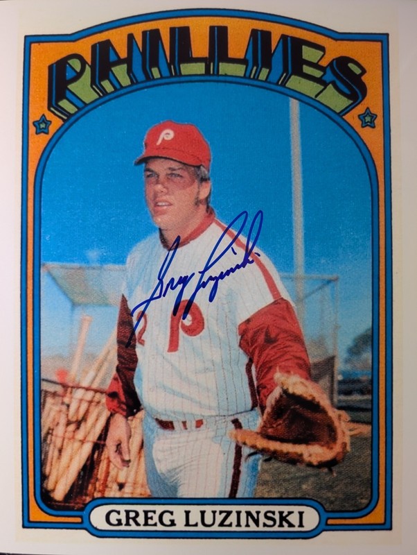 GREG LUZINSKI (Philadelphia Phillies) Signed/Autographed 8x10 Photograph