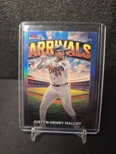 2025 Topps Finest - Arrivals Justyn-Henry Malloy Sky Blue Refractor /150 (RC)