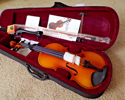 YorRay Violin Kit for Beginners 4/4, Full Size Full Set with Case @dS