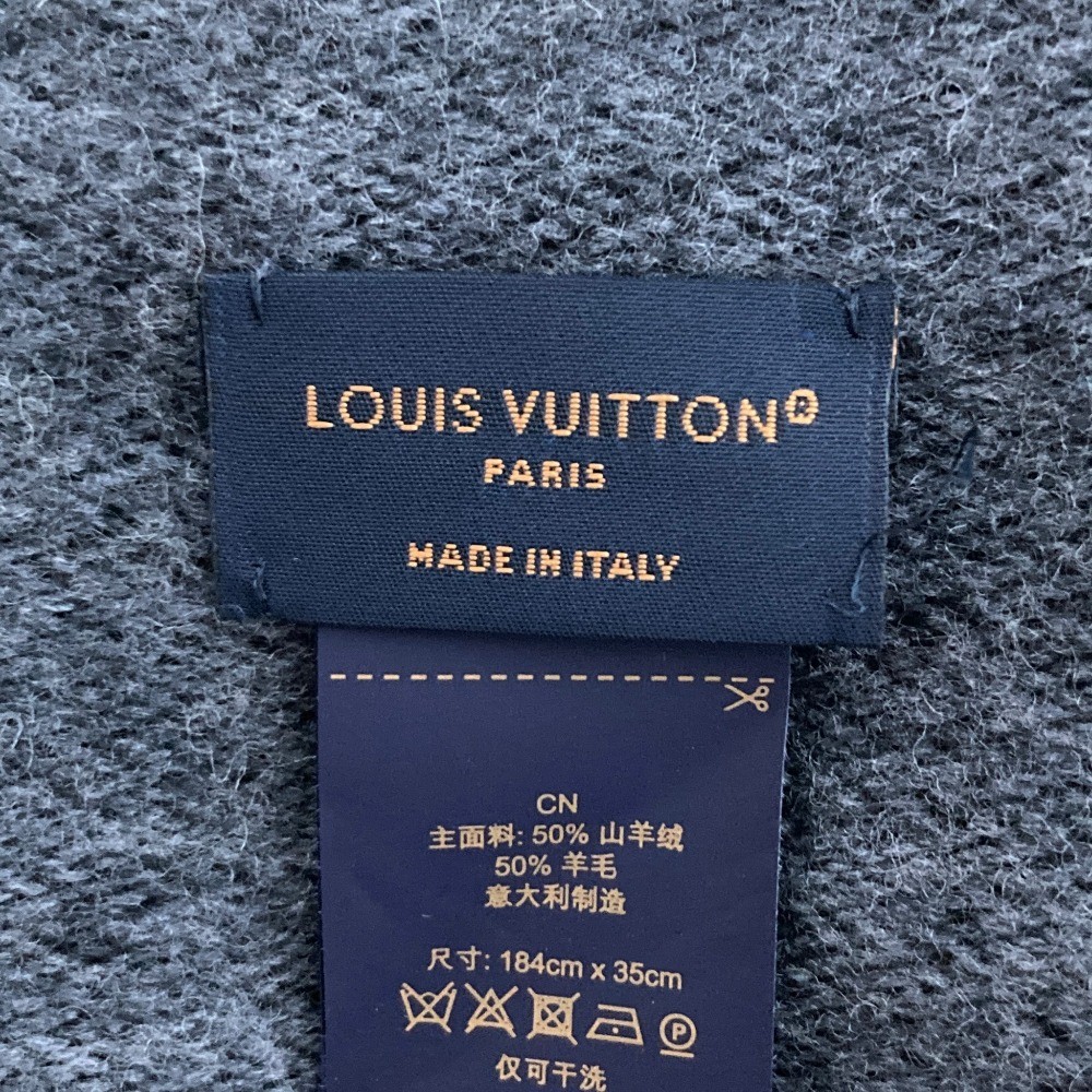 LOUIS VUITTON Echarpe Monogram Gradient Fringe Scarf M71607 Black