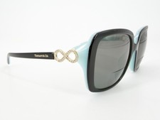 Tiffany  Co TF4110-B Sunglasses FRAMES 8055/9S Black 55-17-135 Blue Silver N334
