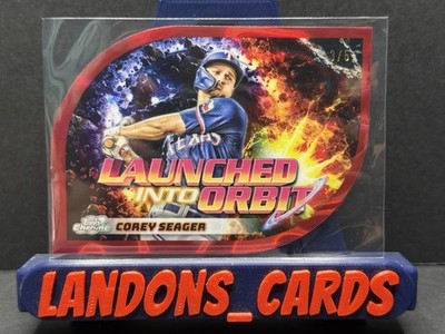 2024 Topps Chrome Cosmic Corey Seager Launched Into Orbit #LIO-6 Red Flare /5