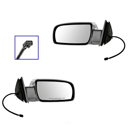Door Mirror Set-Power Manual-Folding All Chrome 2 Piece Mirror Set TRQ MRA09312