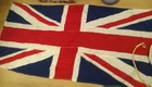 Vintage Union Jack Flag Sewn Panel Stitched UK British Large Rope 33 X 72 Inches