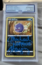 MICHAEL HAIGNEY SIGNED AUTOGRAPHED POKEMON CARD KOFFING PSA ENCAPSULATED