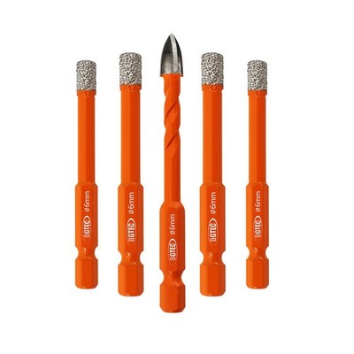 Dry Diamond Drill Bits 1/4'' Tile Bit with Quick Change Hex 4pcs