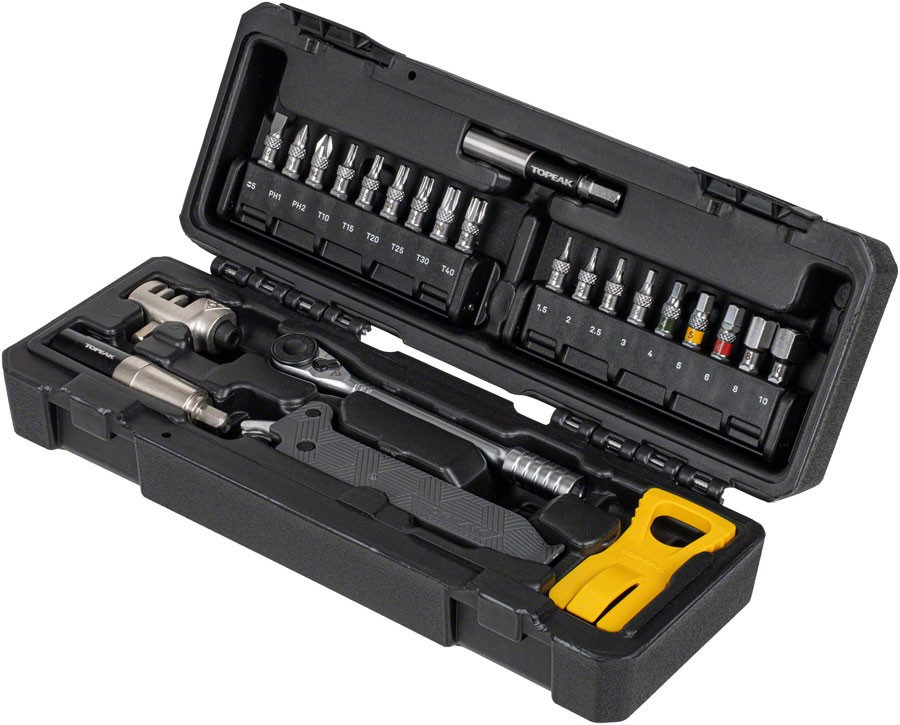 Topeak Essential Toolshop Bike Repair Kit - 24-Piece Compact Multi-Tool Set