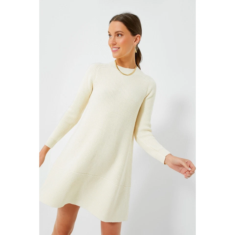 Nuevo con etiquetas Vestido Tuckernuck Ainsley Talla Mediana Crema Columpio Manga Larga Pomander Place Foto 4 de 4