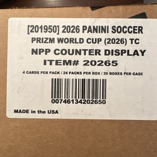 2026 PANINI PRIZM FIFA WORLD CUP SOCCER 24-PACK RETAIL 20-BOX CASE