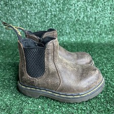 Dr. Martens Toddler Size 6C Brown Distressed Leather Lace Up Boots