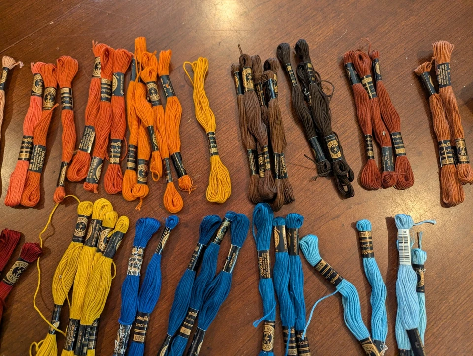 Anchor Embroidery Floss Lot of 70+ Many Different Colors Full Skeins Susan Bates - Image 3 of 4