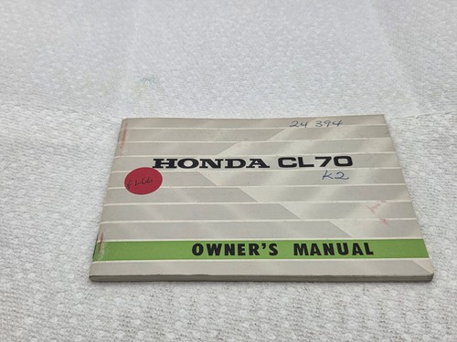 Honda CL70 Owner's Manual Owner Owners Factory Guide CL 70 OEM Pub 1970 K2