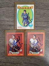 Set of 3, Gilbert Perreault Autographed Cards