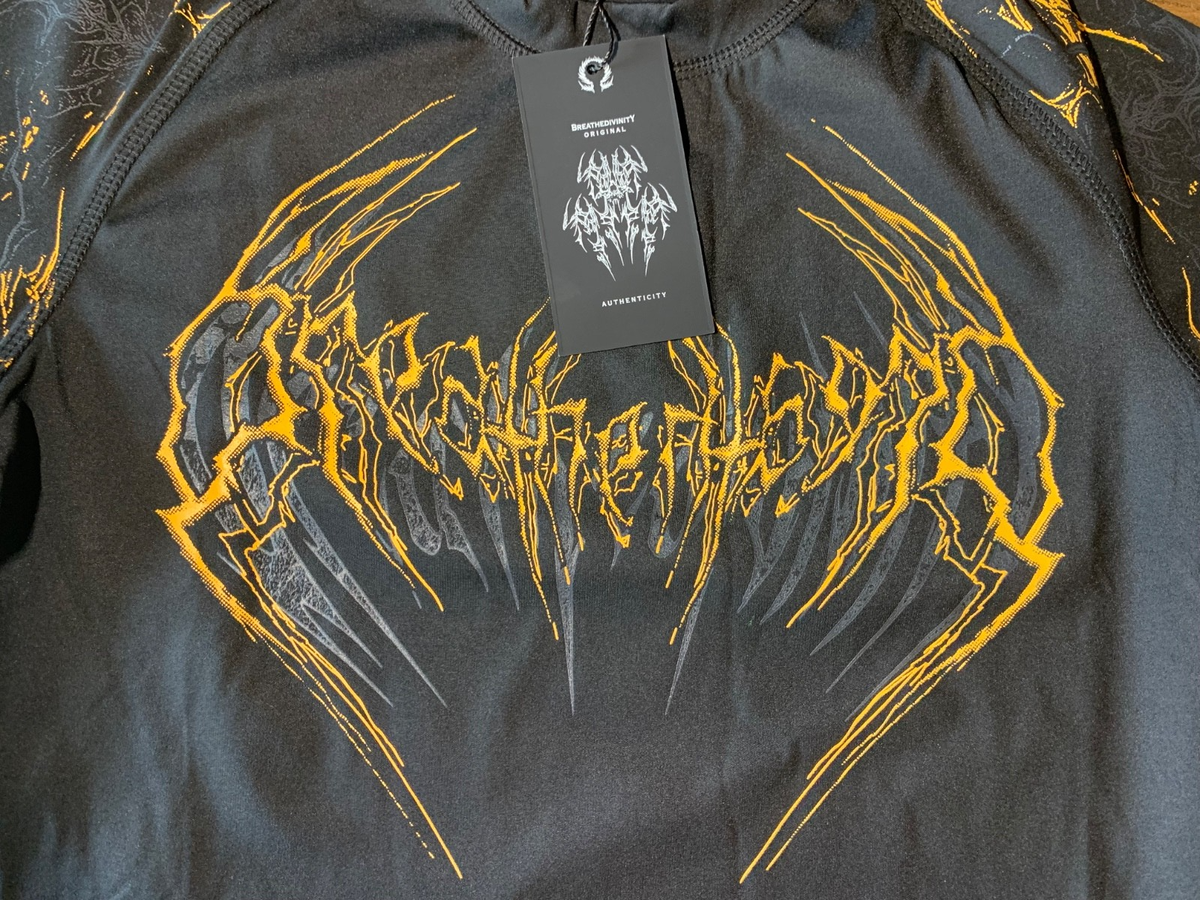 Breathe Divinity Void Tech Compression Black and Orange M Short