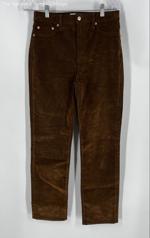 Daze Denim Womens Brown Dark Wash 5-Pockets Design Straight Jeans Size 28