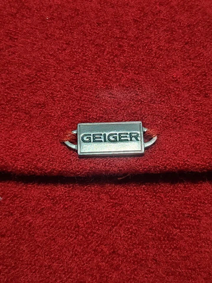 Suéter Blazer Chaqueta Mediana 38 Hecho en Austria Vintage Geiger Rojo Lana Hervida Foto 4 de 4