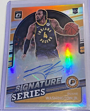 RARE DUANE WASHINGTON JR SIGNATURE SERIES ROOKIE AUTO 2021 PANINI DONRUSS OPTIC