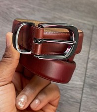 Amanda Smith Brown Genuine Leather Dress Belt - Women's Size M vinyl lined