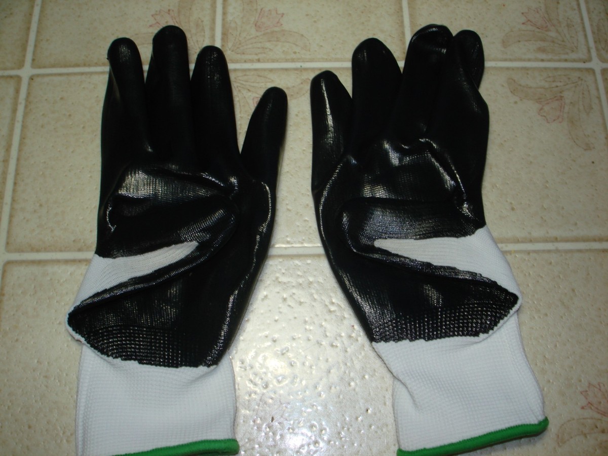 40 pairs Heng Rui Black LATEX PALM COATED STRING KNIT WORK GLOVE