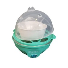 Nostalgia My Mini Premium 7 Egg Cooker Teal MEC7TL Electric 120V 350 Watt