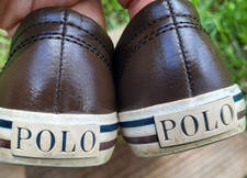 Ralph Lauren Polo Very Cool Pair Of Youth Boys 11.5 Harrison Leather Shoes