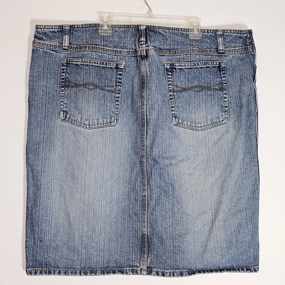 Falda No Boundaries Mujer 20 Azul Denim Jean Hasta la Rodilla Sin Dividir De Colección Y2K Foto 3 de 4