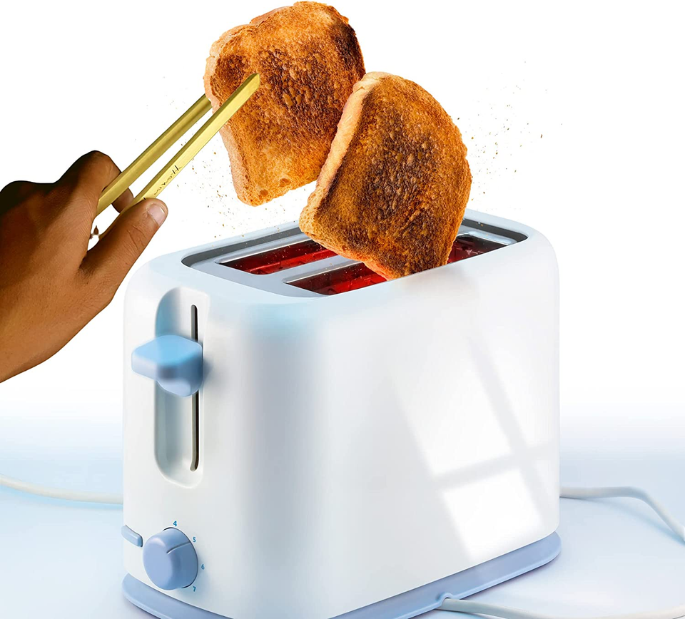 1 X Bamboo Toaster Tongs 8.7" Reusable Heat Resistant Woden Toast Ton eBay
