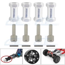 12mm Wheel Hex Hub Adapter 25mm Extension For 1/10 RC Crawler SCX10 D90 Silver