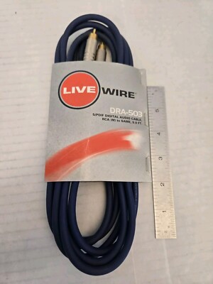 Live Wire DRA-503 S/PDIF Digital Audio Cable RCA (m) to RCA (m), 9.9 feet - NEW