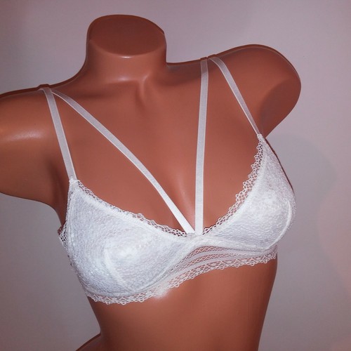 Victoria Secret Bralette Bra Daisy Lace Strappy Unlined Wireless Strappy - Picture 38 of 52