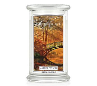 Kringle Candle  624g  2-Docht Duftkerze Amber Wood