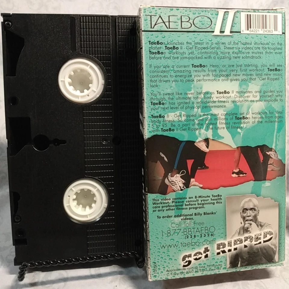 TAE BO II 8-Minute Workout Billy Blanks “Get Ripped” TaeBo 2 fitness VHS - Image 3 of 3