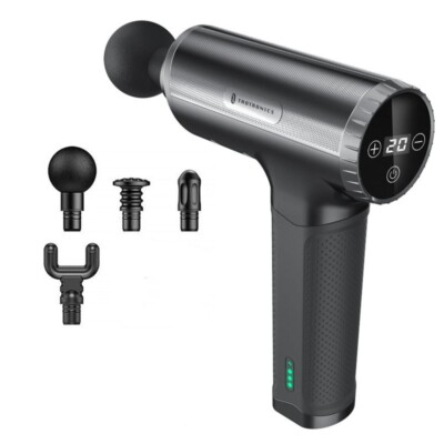 TaoTronics Massage Gun | Handheld massager, 10H Battery Life | 6 Removable Heads