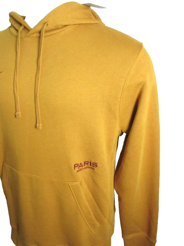 Sudadera con capucha dorada para hombre Nike Paris Saint Germain Club PO talla mediana nueva con etiquetas Foto 3 de 4