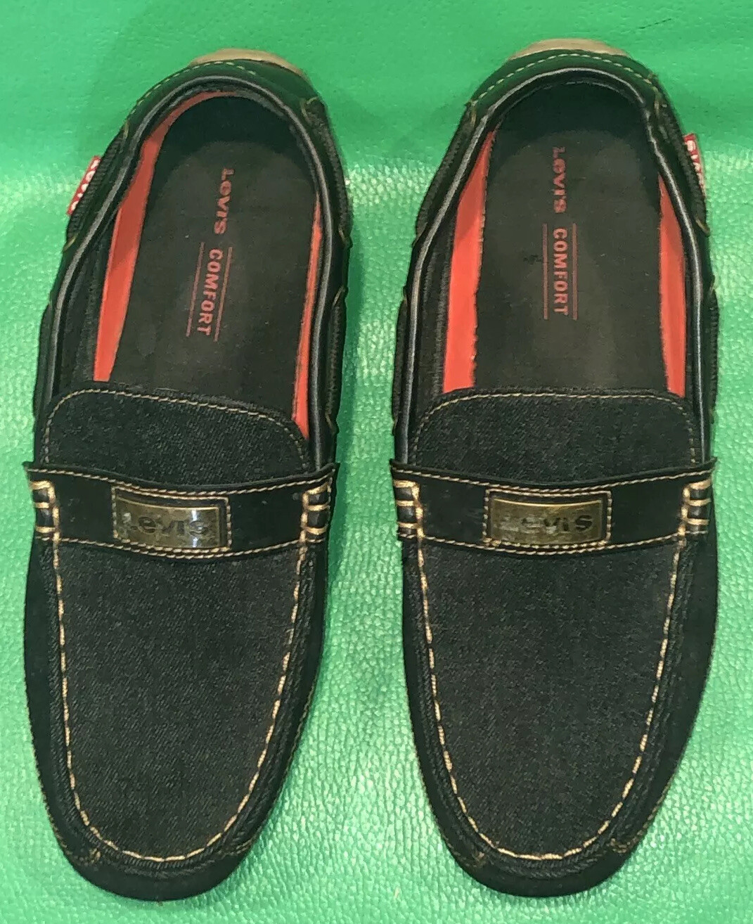 Mens LEVIS Denim Loafers 9.5 9-1/2 Blue 