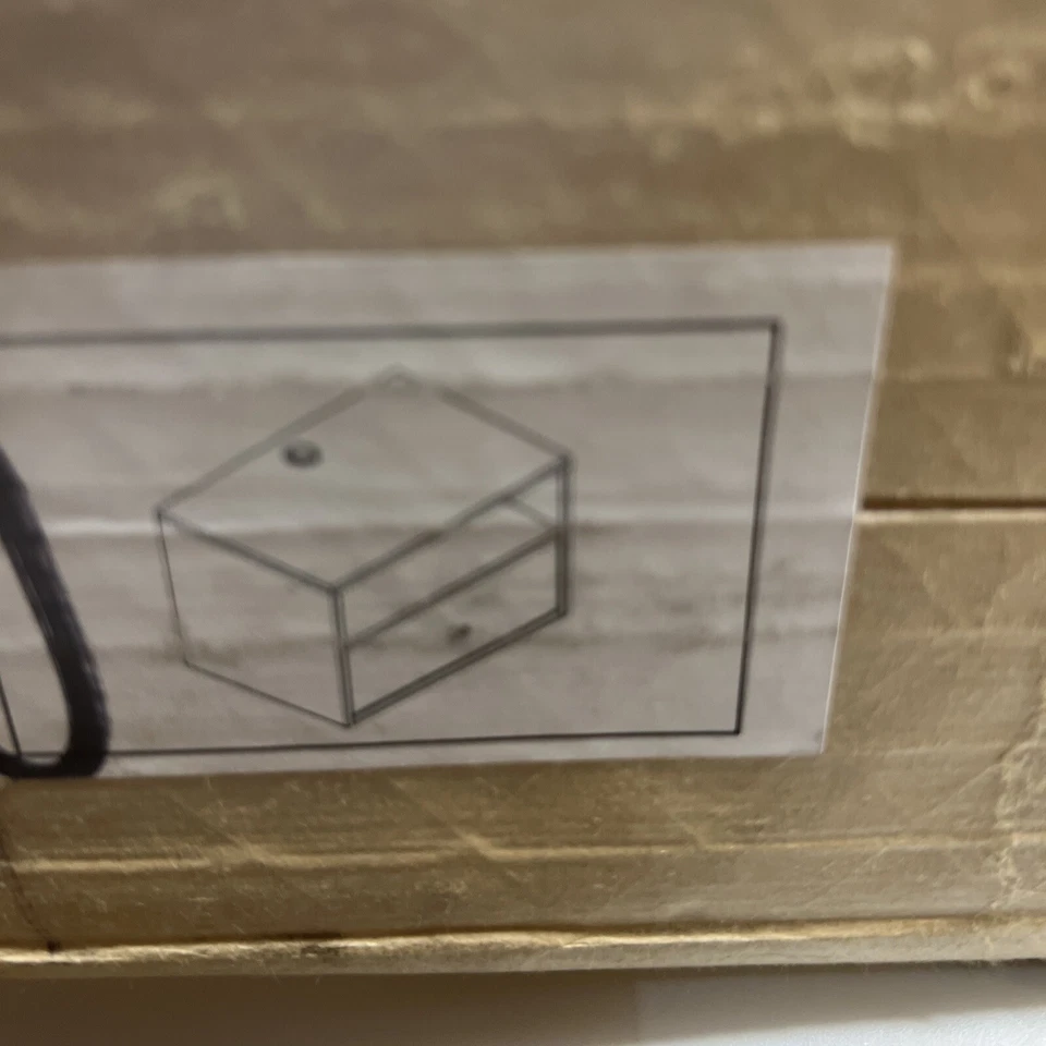 Floating 1 Drawer Night Stand w/Open Shelf Wall Mounted White WDBW-1411-1 NEW - Image 4 of 4