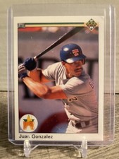 JUAN GONZALEZ ROOKIE CARD 1990 Upper Deck Baseball TEXAS RANGERS RC