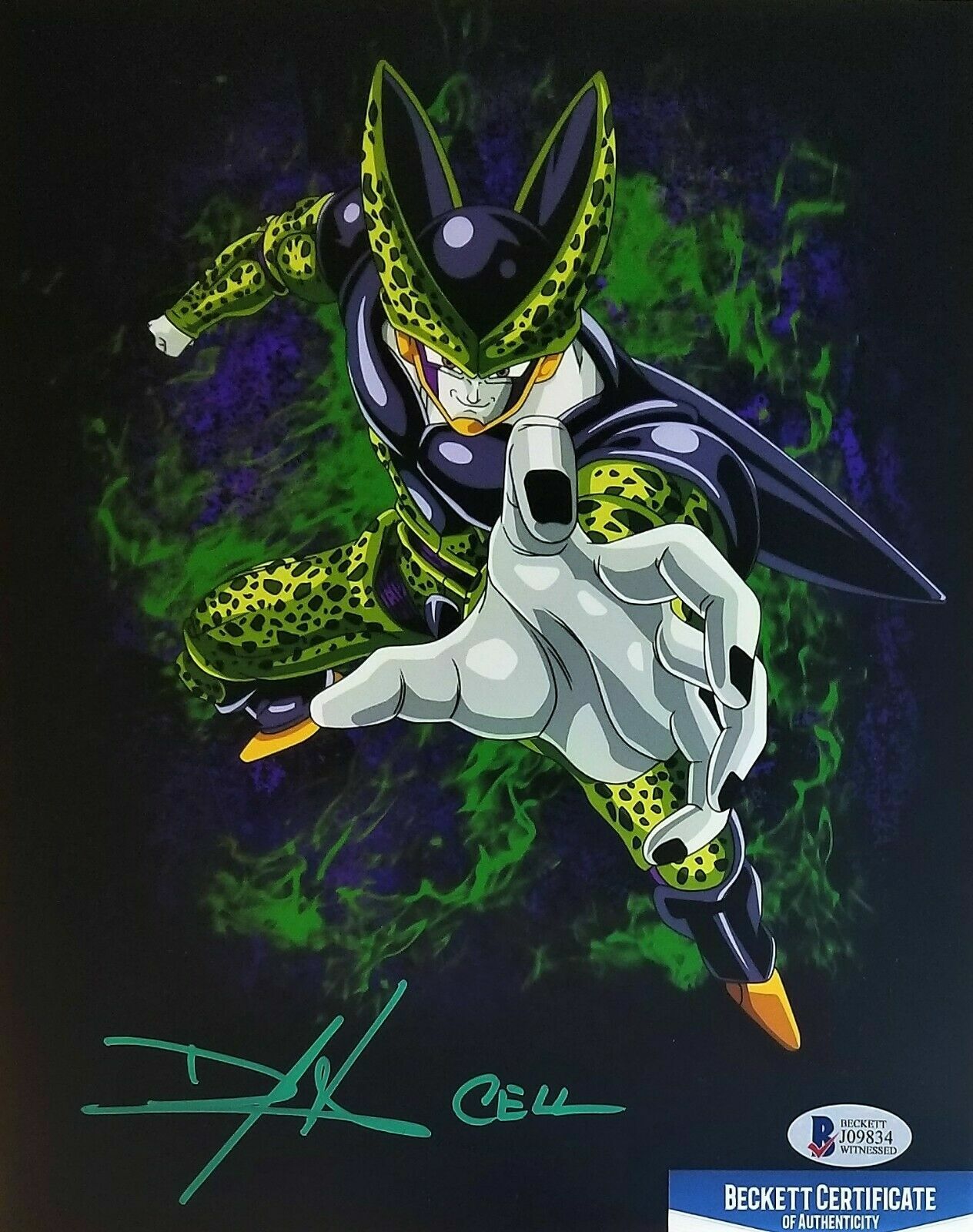 Dameon Clarke Autographed Signed Perfect Cell 8X10 Photo Beckett 