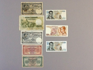 Belgium 8 Note Lot: See Below for List