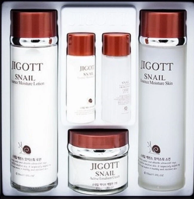 Jigott Snail Moisture 3pcs Set Anti Aging care Elastic moisture  - Image 2 of 2