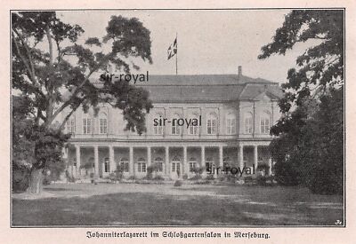 Johanniter hospital in the castle garden salon in Merseburg - WW1 - 1915 ~13x9cm